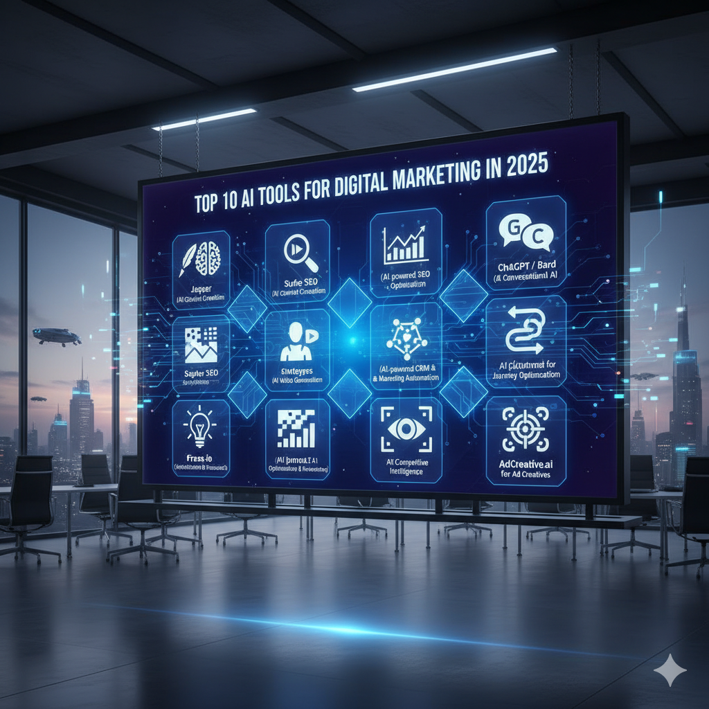 TOP 10 AI Tools for Digital Marketing in 2025.